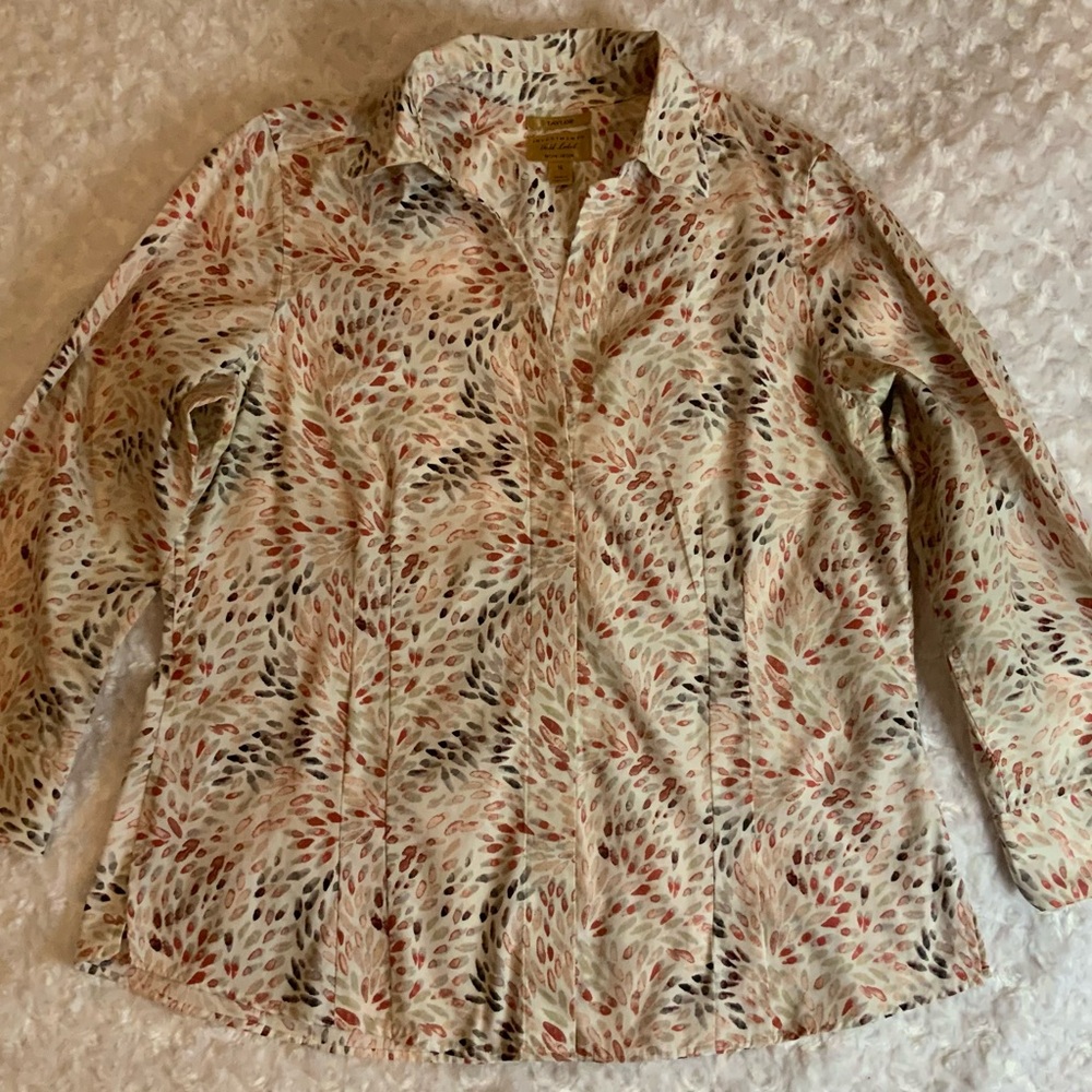 Investments Gold Label Non Iron White W/Red,Pink,Black, Gray Button Up Shirt 16